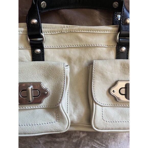 OLIVIA HARRIS WHITE /CREAM Soft Leather  Purse Pocketbook Quality VTG? SEE - Picture 6 of 16